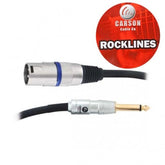 Carson Audio Cable 3 Foot: 6.3 Mono Male Jack - Male XLR